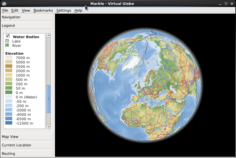KDE Marble Virtual Globe