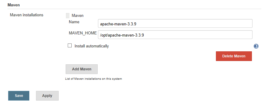 Configure Jenkins to use your Maven installation