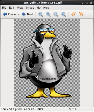 eog: Gnome image viewer