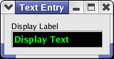 gtk Text Entry Box Display